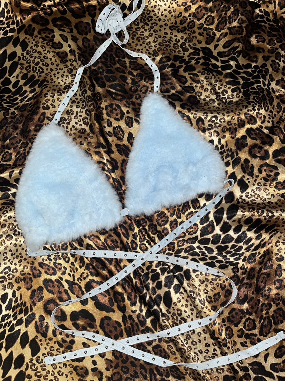 Furry Bra Light Blue